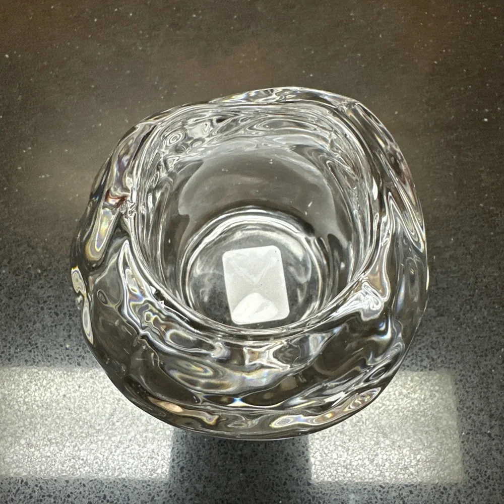Crate And Barrel Chilly Snowball Votive Large Tea Light Candle Holder NEW